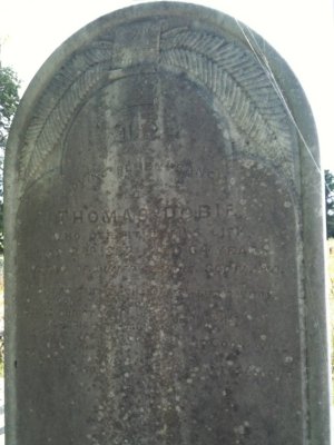 Thomas Dobie's Grave Headstone at Smythesdale General Cemetery, Victoria